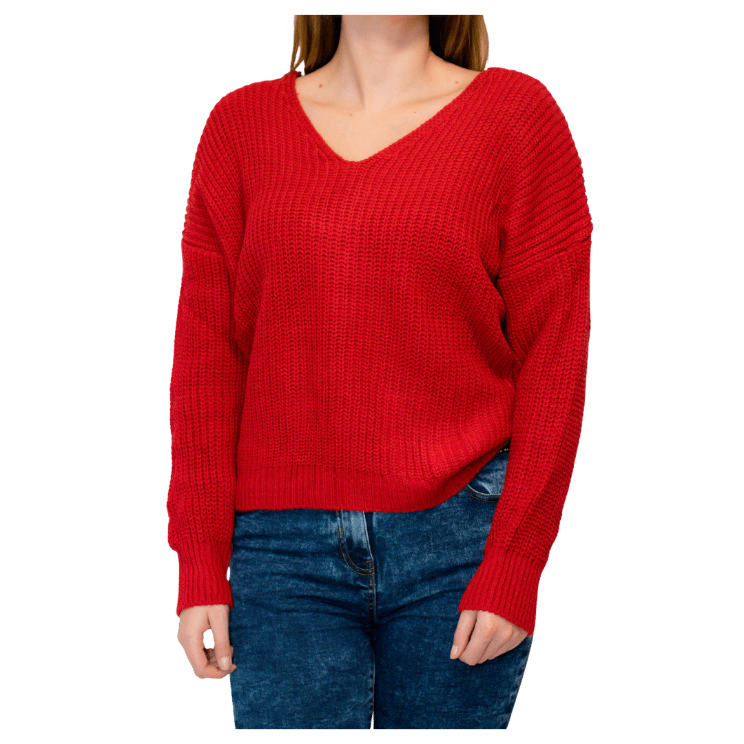 Pulover Glamy Red - Marcela Fashion